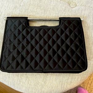 Valerie Steven's Black Quilted Evening Bag  7.5 x 9 approx